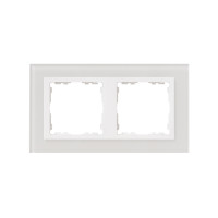 Simon S82N Рамка 2-ная, белый - белый (стекло), 82627-30