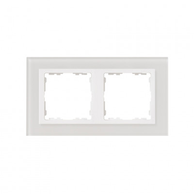 Simon S82N Рамка 2-ная, белый - белый (стекло), 82627-30