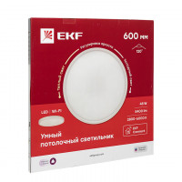 Умный потолочный светильник 600 мм 45 W EKF Connect, sclwf-600-cct