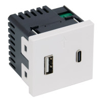 Розетка usb+type C 2-ух модульная Meiton, A4287C2