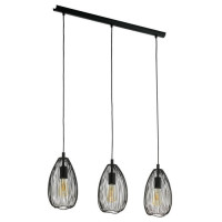 49142 Подвес CLEVEDON, 3х60W (E27), L780, B170, H1100, сталь, черный