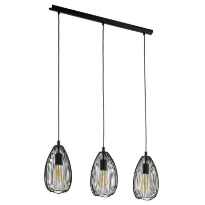 49142 Подвес CLEVEDON, 3х60W (E27), L780, B170, H1100, сталь, черный
