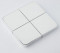 Basalte Выключатель 4-клавишный, enzo collection, цвет  white glass