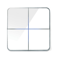 Basalte Выключатель 4-клавишный, enzo collection, цвет  white glass