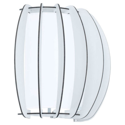 95609 Бра STELLATO 2, 1х60W (E27), L285, H250, сталь, белый/дерево, стекло, белый