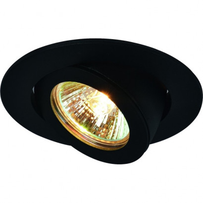 Arte Lamp ACCENTO, Встраиваемый светильник, цвет арматуры - черный, цвет плафона/декора - , 1х50W GU10, A4009PL-1BK