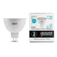 Лампа Gauss Elementary MR16 11W 850lm 4100K GU5.3 LED 1/10/100, 13521 Лампа Gauss Elementary MR16 11W 850lm 4100K GU5.3 LED 1/10/100, 13521