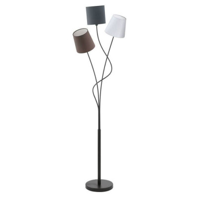 94995 Торшер MARONDA с ножн. выкл., 3х40W (E14), L275, H1520, сталь, черный/текстиль, стекло, антрац