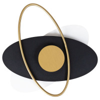 Arte Lamp MARS, Светильник настенный, цвет арматуры - черный, цвет плафона/декора - белый, 1x7W LED, A2605AP-7BK