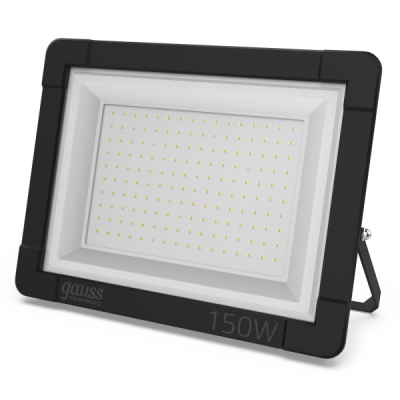 Gauss Прожектор Elementary 150W 12800lm 6500К 200-240V IP65 черный LED, 691511150