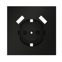 Накладка для розетки с заземлением и защитными шторками, с USB A+A, S70 (черный матовый), VLS000908 Накладка для розетки с заземлением и защитными шторками, с USB A+A, S70 (черный матовый), VLS000908