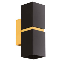 95373 Светодиодное бра PASSA, 2х3,3W(GU10), L55, H170, сталь, черный, золотой