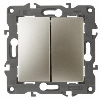 ЭРА 14-1106-04 Elegance Шампань Переключатель 2-кл