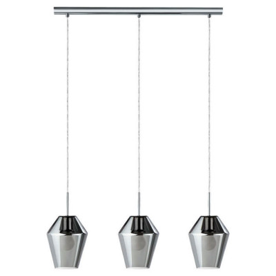 96774 Подвес MURMILLO, 3х28W (E27), L770, B170, H1500, сталь, хром/дымчатое стекло