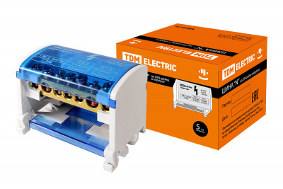 Шина "N" нулевая на DIN-рейку в корпусе 2х7групп TDM Electric, SQ0801-0007