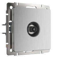 Werkel W1183009/ ТВ-розетка оконечная (cеребряный рифленый), a051363