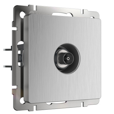 Werkel W1183009/ ТВ-розетка оконечная (cеребряный рифленый), a051363