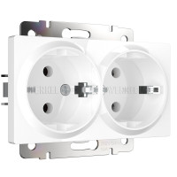 Werkel W1172001/ Розетка двойная с заземлением (белый), a051129