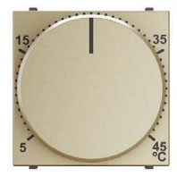 N2240.3 CV - Механизм терморегулятора для тёплых полов с выносным датчиком температуры, 10А/250В, серия Zenit, цвет шампань - 2CLA224030N1901