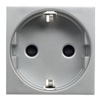 N2288 PL - Розетка SCHUKO с заземлением, со шторками, 16А / 250В, серия Zenit, цвет серебристый - 2CLA228800N1301 N2288 PL - Розетка SCHUKO с заземлением, со шторками, 16А / 250В, серия Zenit, цвет серебристый - 2CLA228800N1301