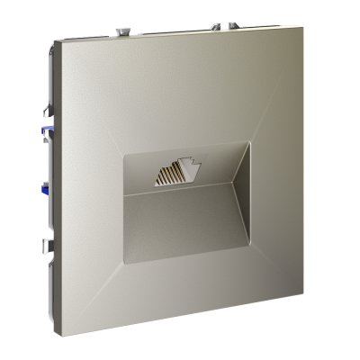 Розетка компьютерная встраиваемая VOLTUM S70 RJ45 кат.6, (шелк), VLS060104