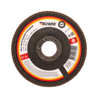 Круг лепестковый торцевой, P120, 115х22,2мм KRANZ, KR-90-0009