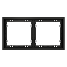 Рамка пластиковая VOLTUM S70 на 2 поста, (черный матовый), VLS100208