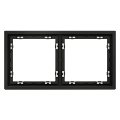 Рамка пластиковая VOLTUM S70 на 2 поста, (черный матовый), VLS100208