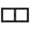 Рамка пластиковая VOLTUM S70 на 2 поста, (черный матовый), VLS100208