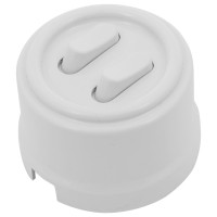 Bironi Кнопка (двухклавишная), пластик, цвет Белый, B1-222-21-PB