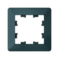 ATN220801 - ATLASDESIGN AIR 1-постовая РАМКА, ИЗУМРУД/дымчатый черный, Systeme Electric