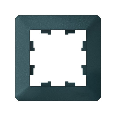 ATN220801 - ATLASDESIGN AIR 1-постовая РАМКА, ИЗУМРУД/дымчатый черный, Systeme Electric