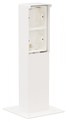 Niko Hydro Белый Уличный столбик на 2 поста с закладной, 701-36920