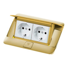 54016 - Выдв. блок 4мод. латунь, Legrand