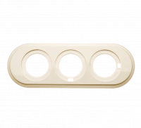 Bironi Рамка 3-х постовая, пластик, цвет Песочное золото, BF1-630-24