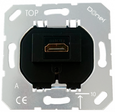 Donel механизм HDMI 2.0a, черный,  разъем Type A 180° 4K  Full HD @ 48 Hz 3D, HDR Video, 18.0 Gbit/s, серия STRS, STRS20A