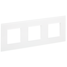 SKANDY Рамка 3-мест. SK-F23W стекло арк. бел. IEK, SK-M32-G-K01