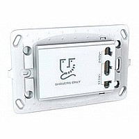 РОЗЕТКА для электробритв, 10 А, 240 В, 50/60 Гц, БЕЛЫЙ