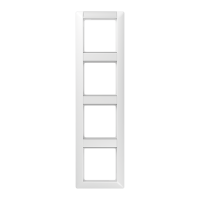 Рамка 4-кратная с полем для надписи для горизонтальной и вертикальной установки; белая, AS584NAWW Рамка 4-кратная с полем для надписи для горизонтальной и вертикальной установки; белая, AS584NAWW