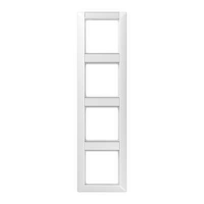 Рамка 4-кратная с полем для надписи для горизонтальной и вертикальной установки; белая, AS584NAWW