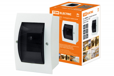 Бокс ЩРН-П-3 модуля навесной пластик IP41 TDM Electric, SQ0901-0008