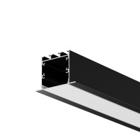 Maytoni Led Strip Алюминиевый профиль встраиваемый с накладным фланцем 50x35 (Черный, 2 м), ALM-5035T-B-2M, 632012