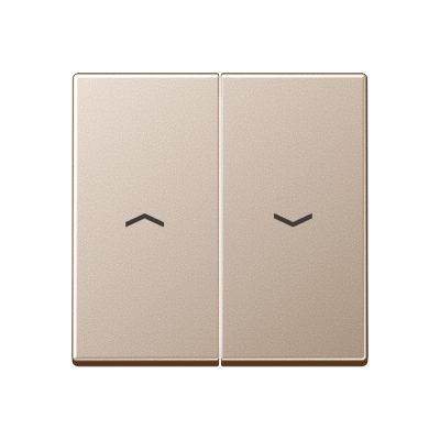 Двойная клавиша с символами "стрелки" для балансирных механизмов выключателей (кнопок), в комплекте с AS90-5HP (крепежный элемент), возможно IP44; дюропласт; шампань; A500, A595PCH