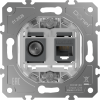 Donel D16  Механизм розетки RJ45/TV cat.5,ClassE-8/0-2400 МГц, DO36100