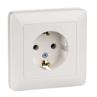ХИТ С/У РОЗЕТКА с заземлением без шторок 16А, 250В, БЕЛЫЙ. Россия