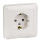 ХИТ С/У РОЗЕТКА с заземлением без шторок 16А, 250В, БЕЛЫЙ. Россия