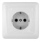 ХИТ С/У РОЗЕТКА с заземлением без шторок 16А, 250В, БЕЛЫЙ. Россия