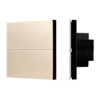 INTELLIGENT ARLIGHT Кнопочная панель SMART-DMX512-801-22-4G-4SC-DIM-IN Gold (230V, 2.4G) (IARL, IP20 Пластик, 5 лет), 039313