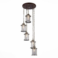 ST LUCE SL150.303.05 Люстра подвесная ST-Luce Бронза, Коричневый/Прозрачный с эфектом трещин E27 5*40W