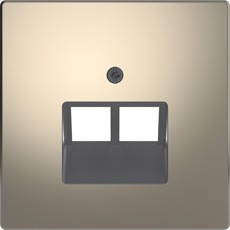 D-Life Накладка для розетки 2-ной RJ45, никель